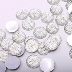 Kryształki nakrapiane Akryl 14 mm Srebrne