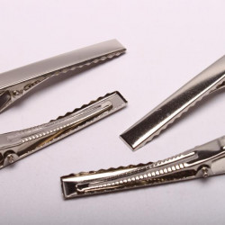 Baza spinki do włosów Krokodylek 55 mm х 8 mm (z01.4B), metal - kolor Srebro