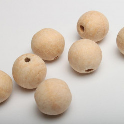 Koraliki drewniane naturalne nielakierowane 25 mm kulki z dziurką 2,8 mm