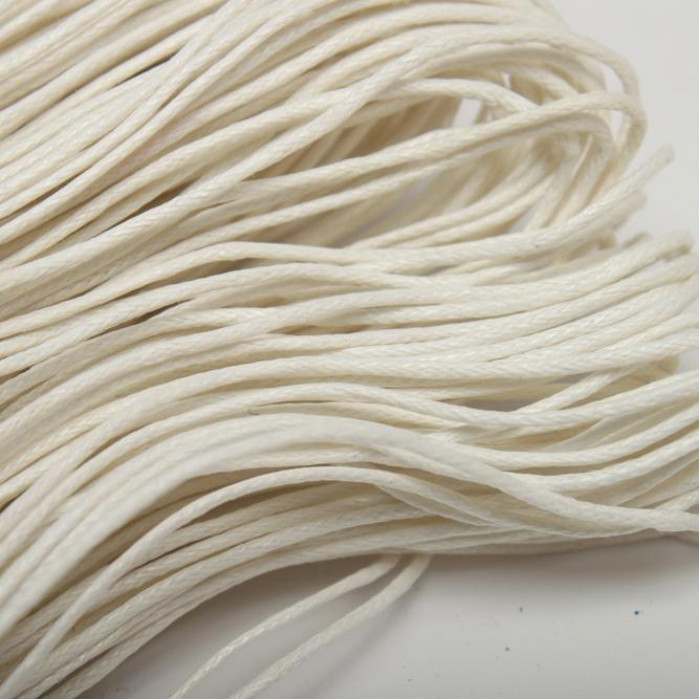 Sznurek woskowany bawełniany d=1mm Biały