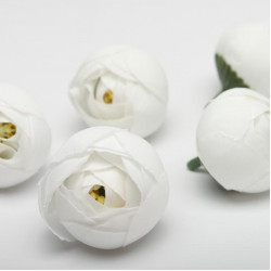 Sztuczne kwiaty - Główka Peonia 3,5 cm Biała (№02)