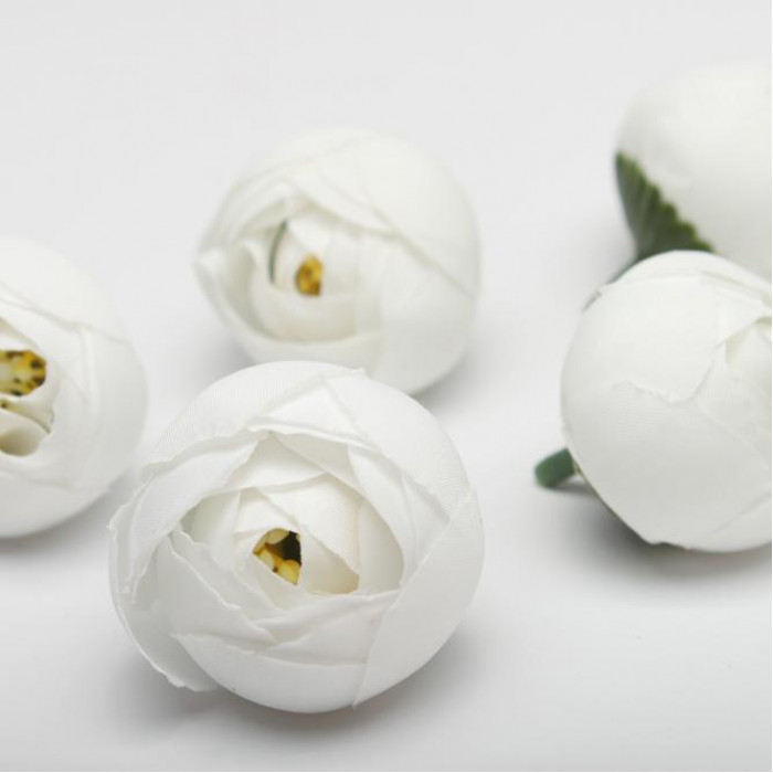 Sztuczne kwiaty - Główka Peonia 3,5 cm Biała (№02)