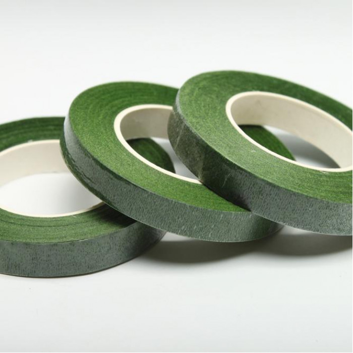 Taśma florystyczna Zielona 12 mm - 22 m