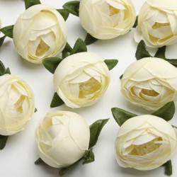 Główka Peonia 4,5 cm Mleczna (№03) - Sztuczne kwiaty