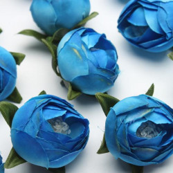 Główka Peonia 4,5 cm Niebieska (№03) - Sztuczne kwiaty