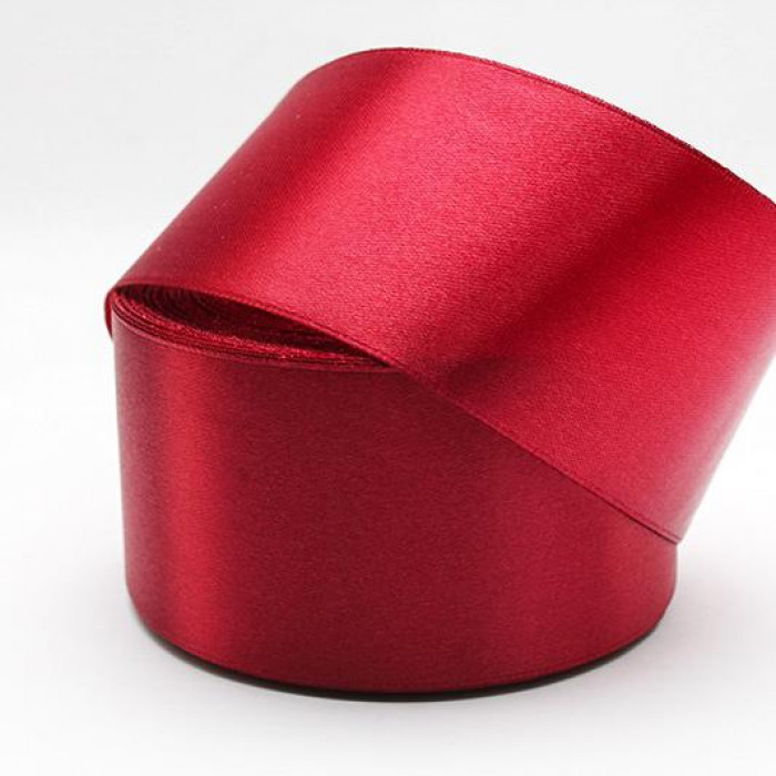 Wstążka satynowa Bordowa 50 mm, odcięta na 3 metry     