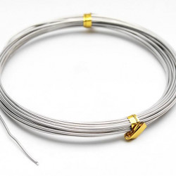 Drut gruby 1 mm, 5 m do rękodzieła- kolor srebro