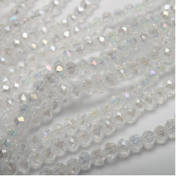 Koraliki kryształki Rondelle AB 4 mm przezroczyste 