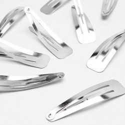 Baza spinki do włosów typu Tik-tak 65 mm - metal