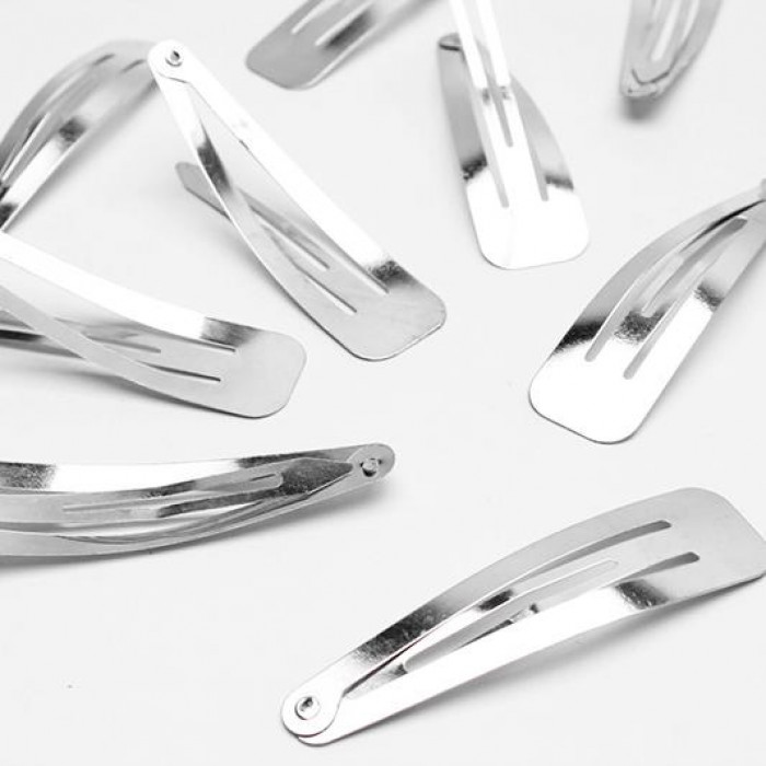 Baza spinki do włosów typu Tik-tak 65 mm - metal