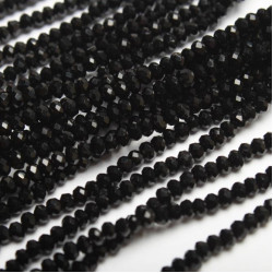 Koraliki kryształki Rondelle 2 mm czarne