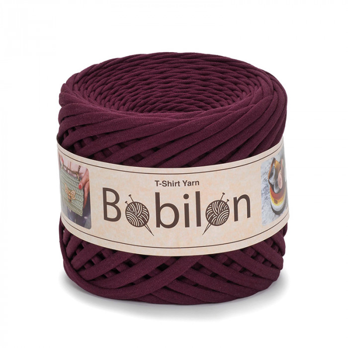 T-shirt Yarn Bobilon medium 7-9 mm Marsala