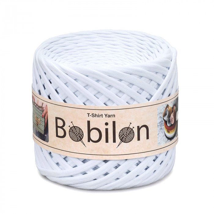 T-shirt Yarn Bobilon medium 7-9 mm Snow White