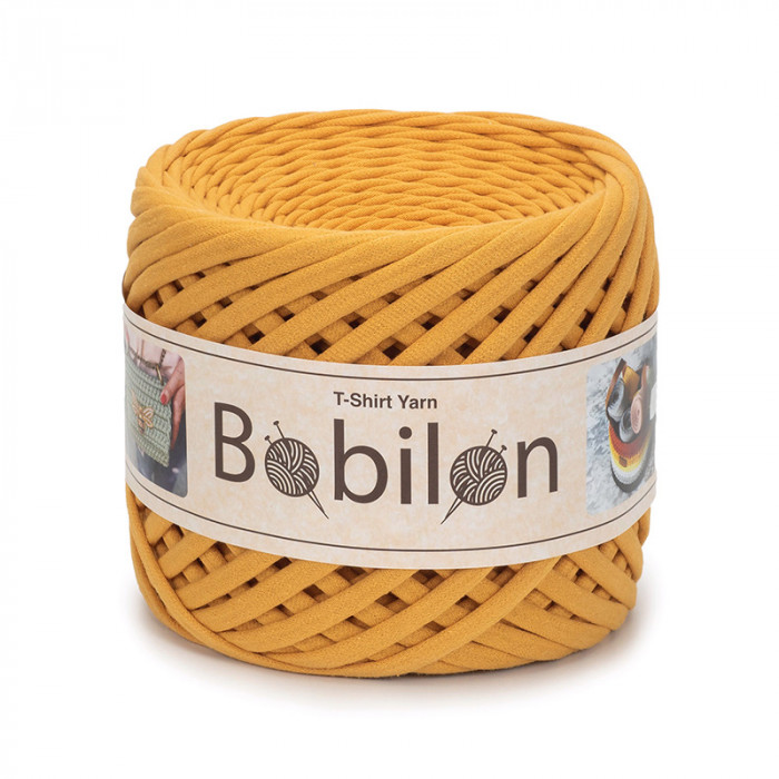 T-shirt Yarn Bobilon medium 7-9 mm Mustard