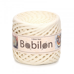 T-shirt Yarn Bobilon medium 7-9 mm Vanilla
