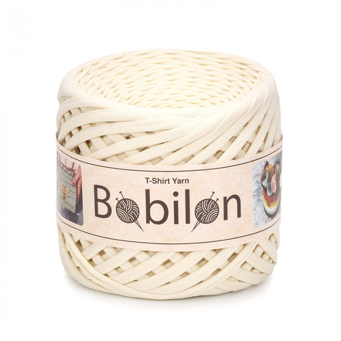T-shirt Yarn Bobilon medium 7-9 mm Vanilla