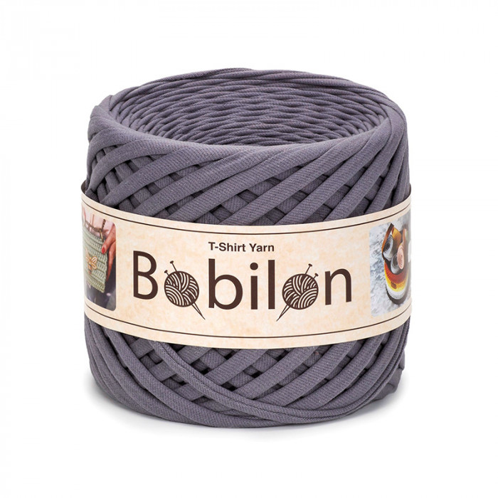 T-shirt Yarn Bobilon medium 7-9 mm Mr. Gray