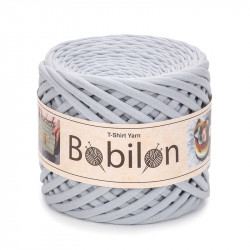 T-shirt Yarn Bobilon medium 7-9 mm Silver