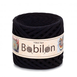 T-shirt Yarn Bobilon medium 7-9 mm Black Passion