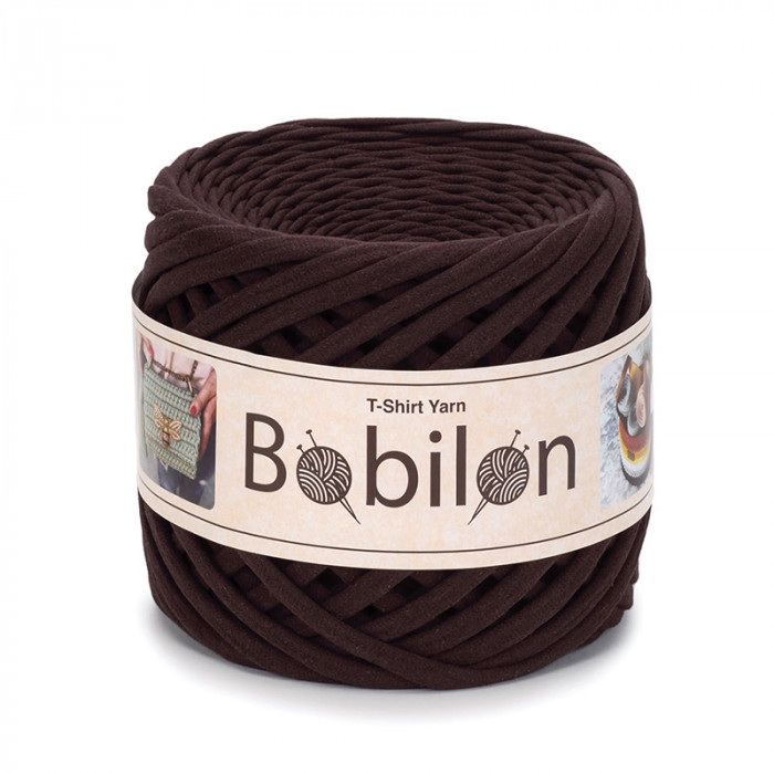 T-shirt Yarn Bobilon medium 7-9 mm Hot Chocolate