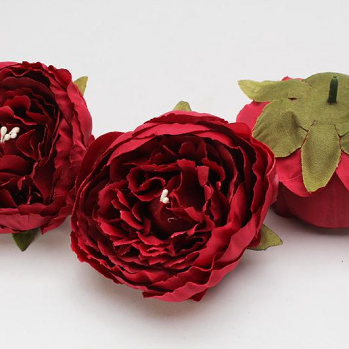 Sztuczne kwiaty - Główka Peonia 8 cm Czerwonа