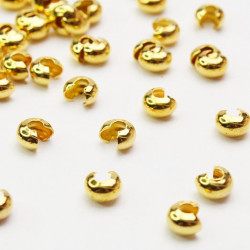 Zaciski Crimp cover 5 mm, metal - kolor złoto