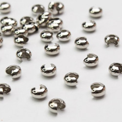 Zaciski Crimp cover 5 mm, metal - kolor ciemne srebro