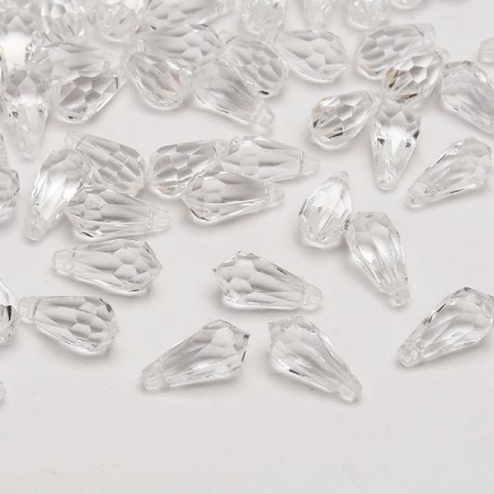 Koraliki przezroczyste Kropla 17 mm akrylowe