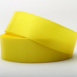Wstążka satynowa Żółta 25 mm Rolka 33 m