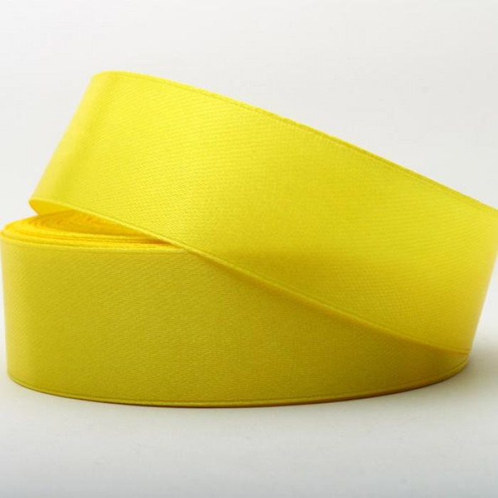 Wstążka satynowa Żółta 25 mm Rolka 33 m
