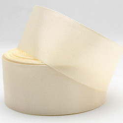 Wstążka satynowa Mleczna 40 mm Rolka 33 m